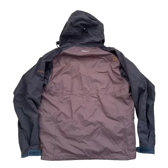 Sessions Ridge Series Hop H Snowboard Jacket Orange Checker Men’s Size Medium - Picture 2 of 7